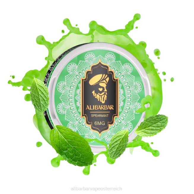 Alibarbar Nicotine Content - grüne Minze 6H4690 Alibarbar Nikotinbeutel