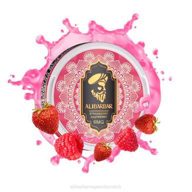 Alibarbar Vape Nicotine Content - Erdbeer-Himbeere 6H4692 Alibarbar Nikotinbeutel